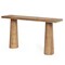 63" Farmhouse Console Table Solid Wood Entryway Table Cylindrical Legs
